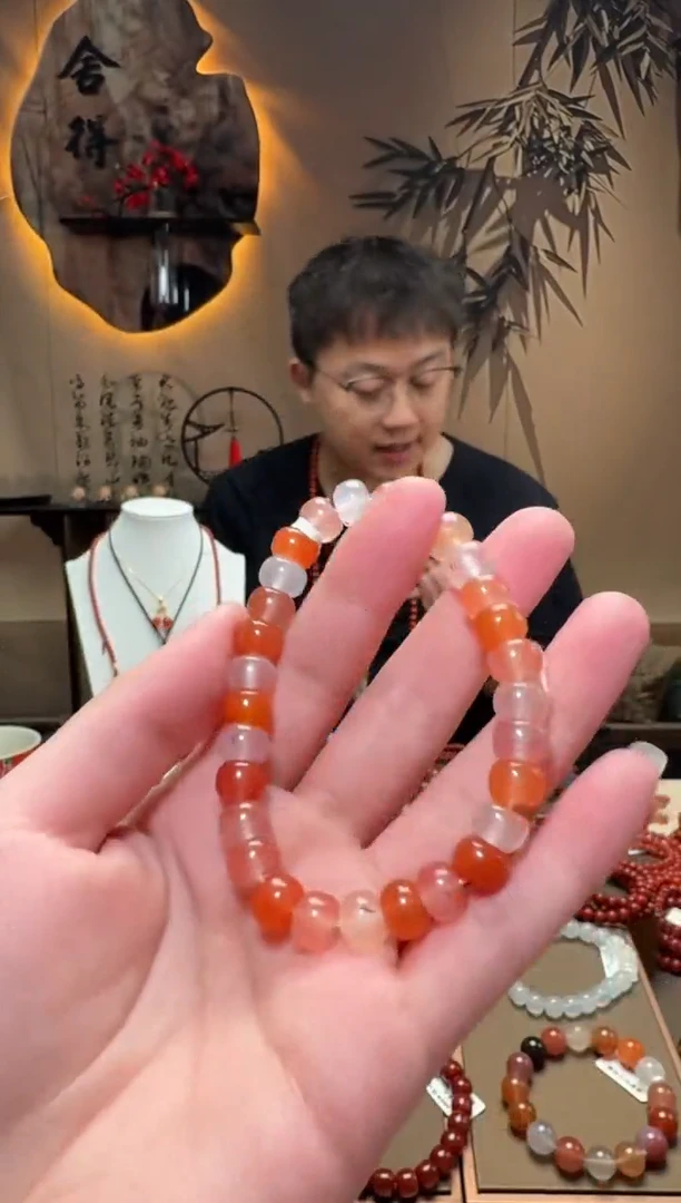 未镶嵌手串南红玛瑙一条8mm+ 多样性发货