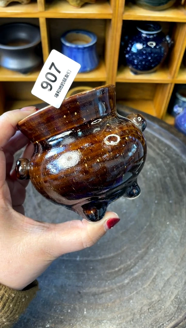 【闪购商品】陶907 内口7【喵喵团圆多肉盆】