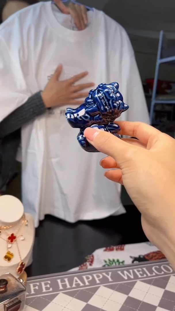 瓷片陶茶666文玩周边多人战马白L