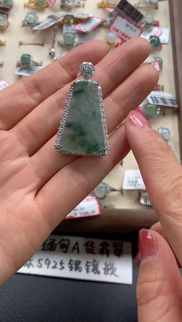 【闪购商品】翡翠戒指银S925镶嵌1111111111     9