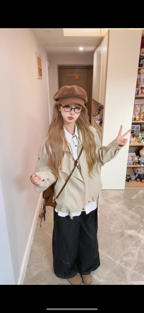 2025秋季新款ins皮衣外套女港风辣妹百搭皮夹克韩版风宽松机车服