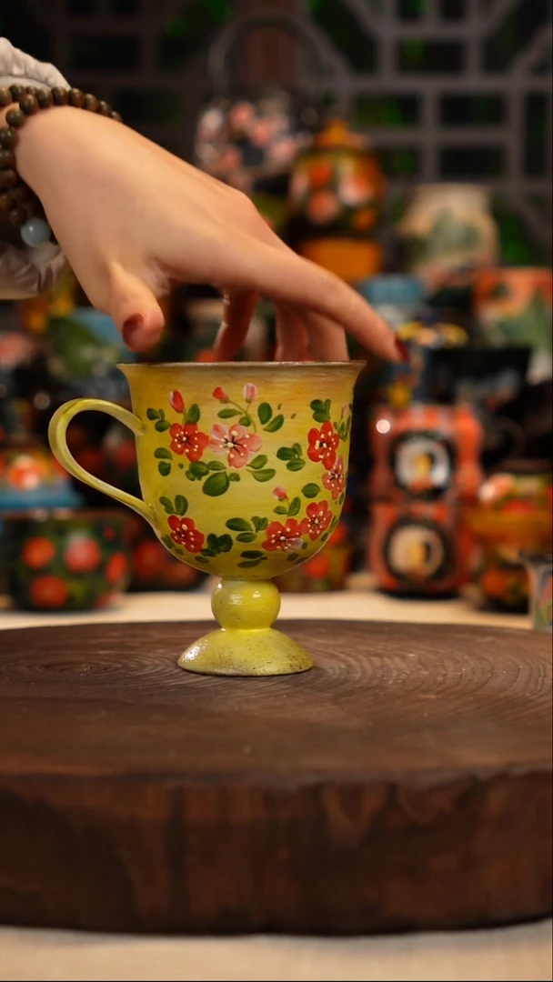 油画   釉下彩  杯子