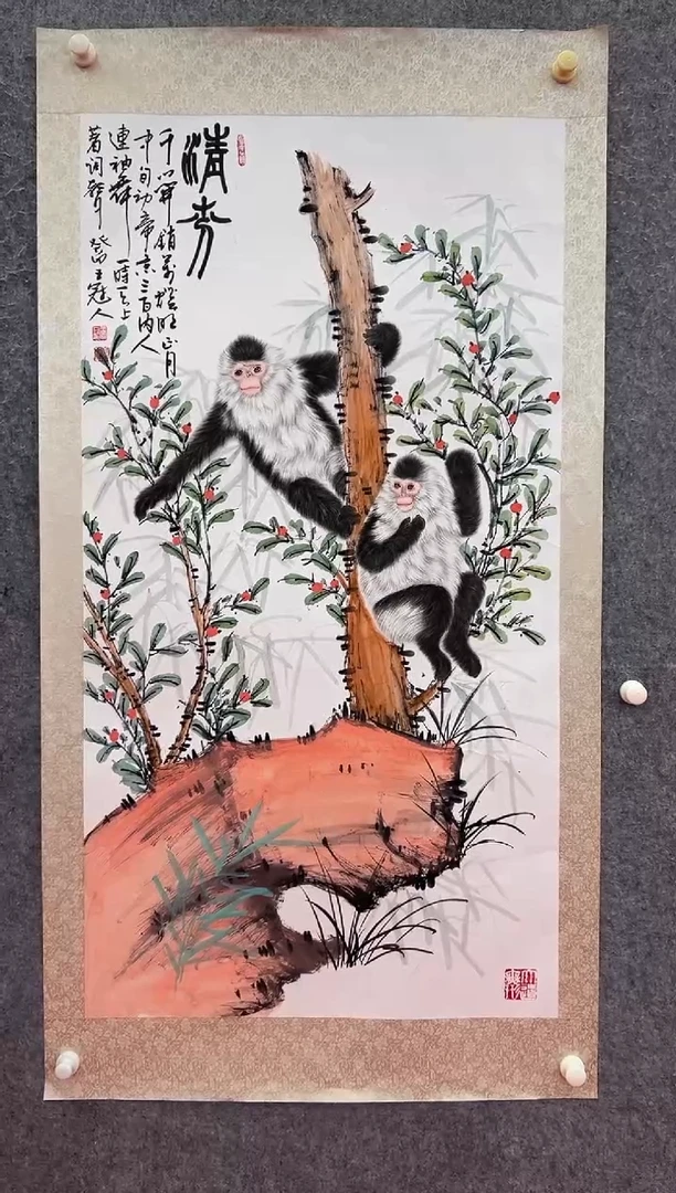 【闪购商品】绘画王冠人-8平尺-工笔国画