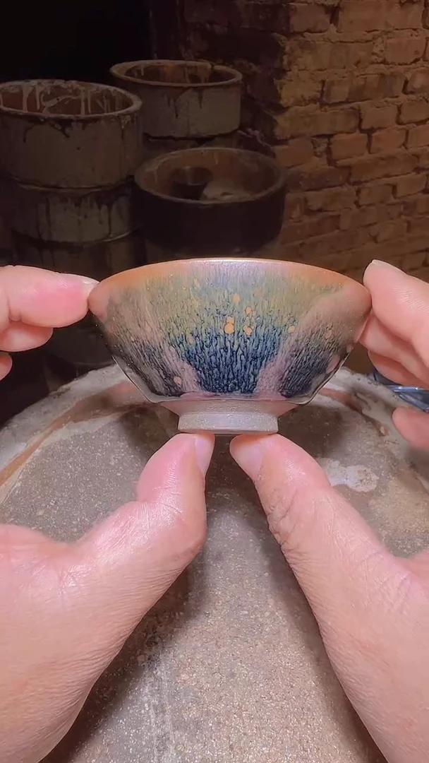 茶盏枫61柴烧建盏主人杯