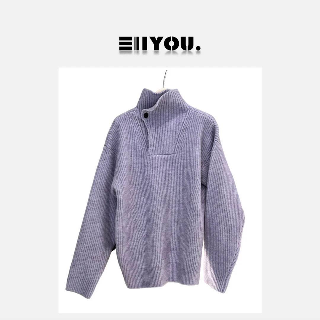 【ENYOU定制】北欧燕麦 紫色毛衣