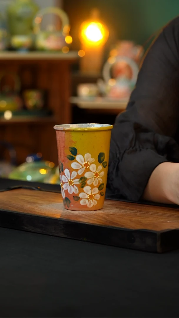 杯手绘心瓷陶瓷浮力