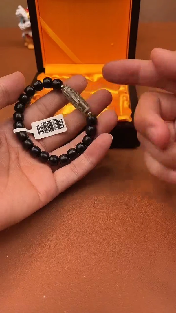 风车木（黑檀木）无事牌直播间随机手串一串