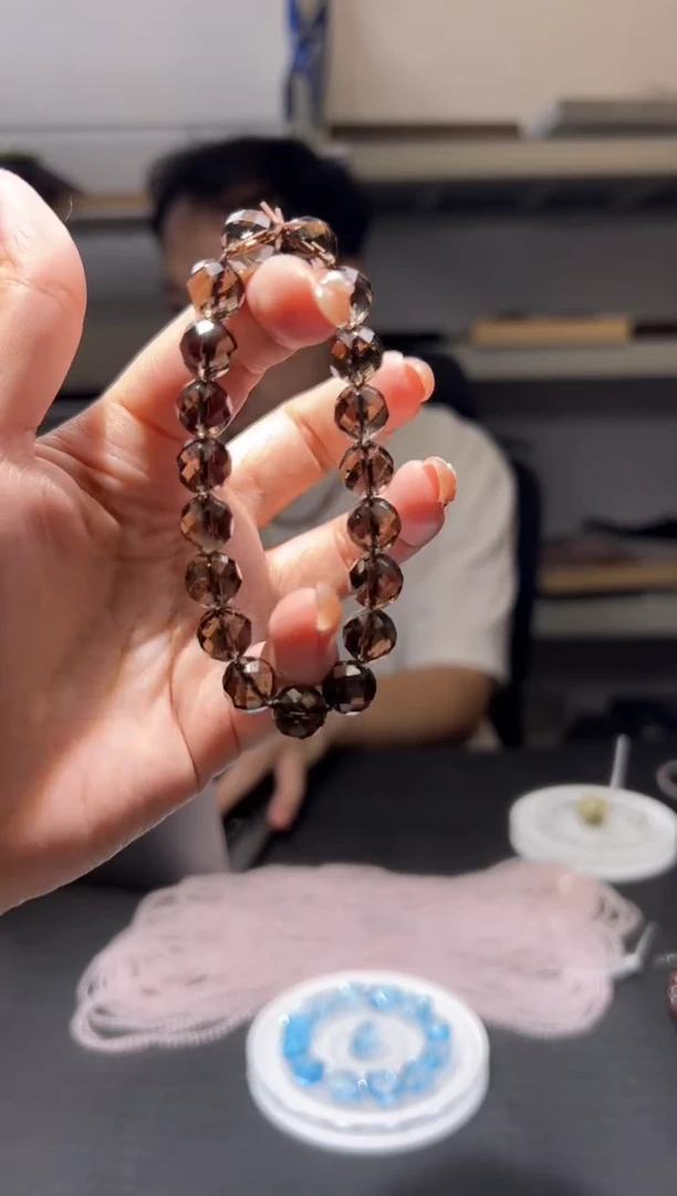 未镶嵌手链烟晶茶晶手串