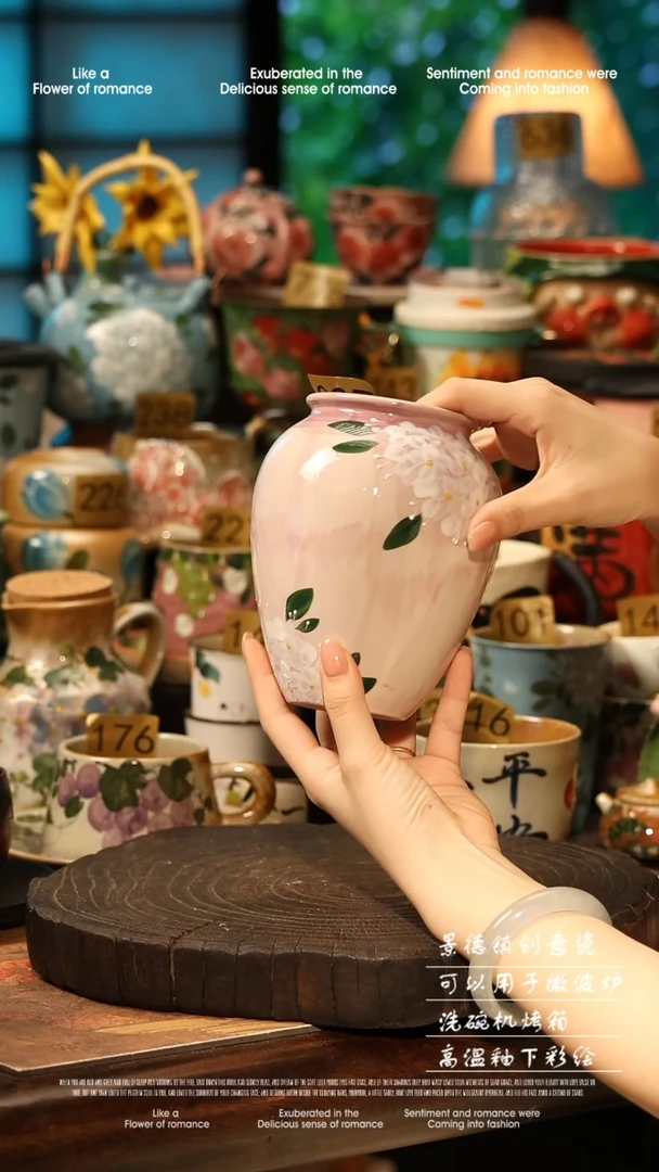陶瓷景德镇高温釉下彩手工手绘款式