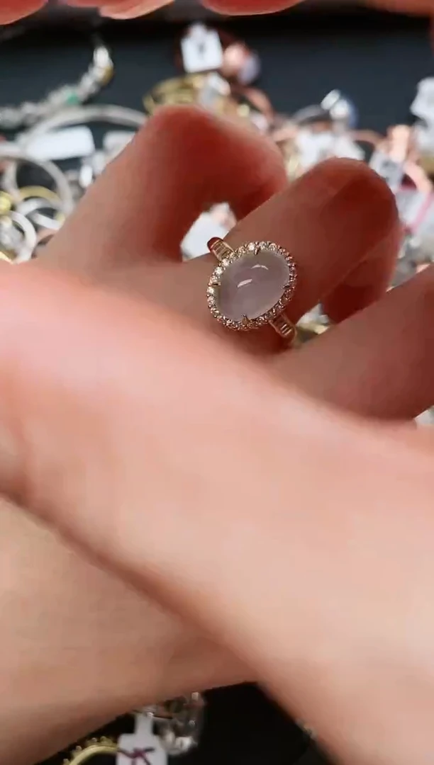 翡翠戒指银S925镶嵌....