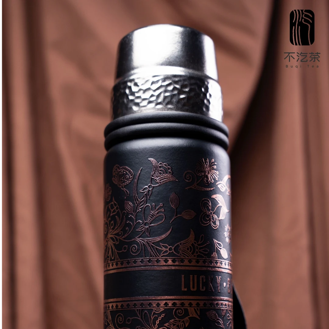 不汔茶纯钛99%保温杯茶杯温茶机械控温礼盒送礼