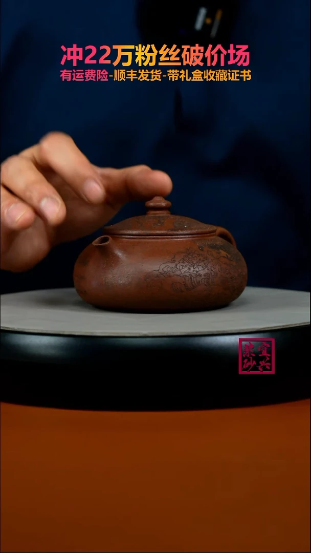 茶壶紫砂李传荣龙山乌金砂海浪寒江230CC