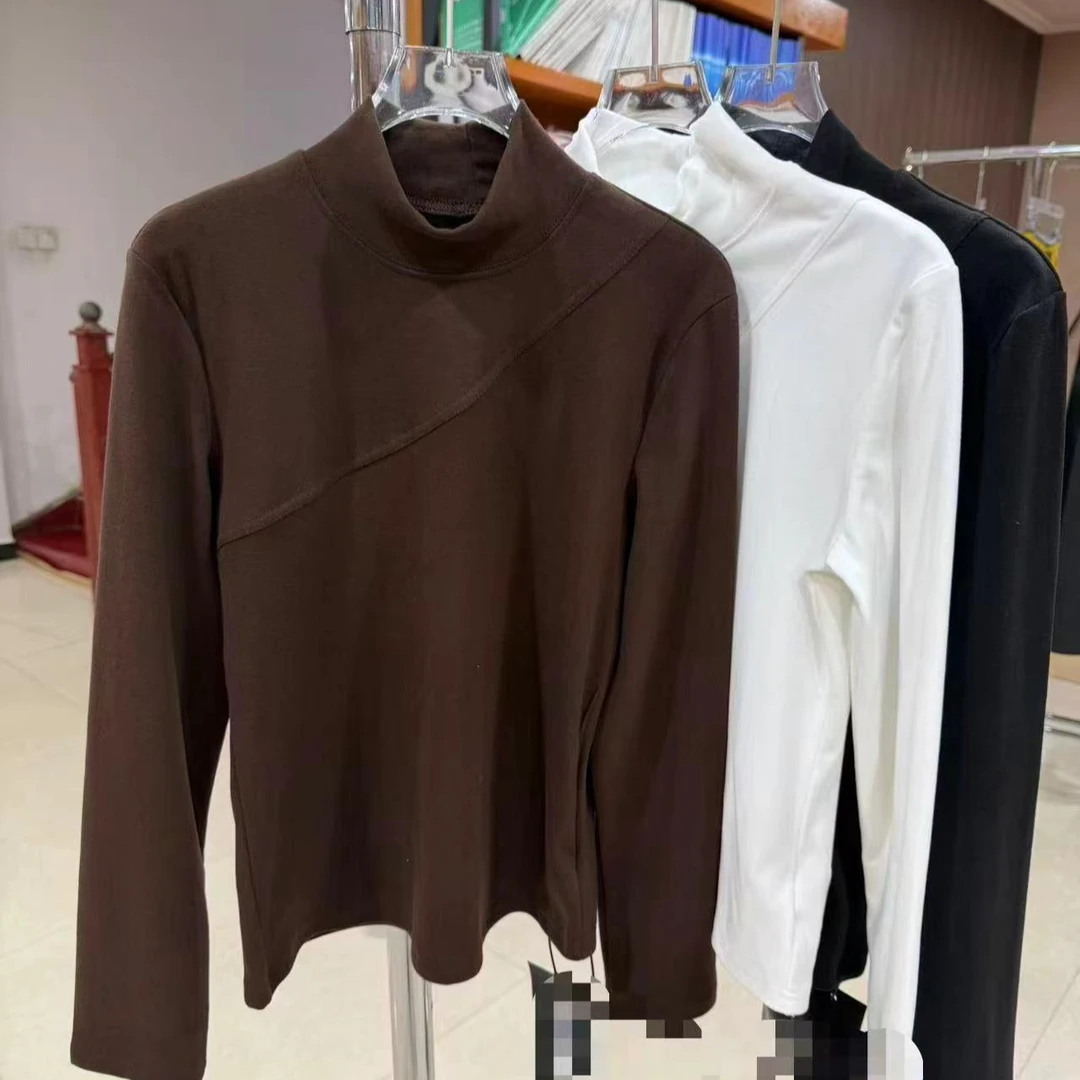 【娜姐家】1933#冬季百搭半高领糯米双面绒打底衫