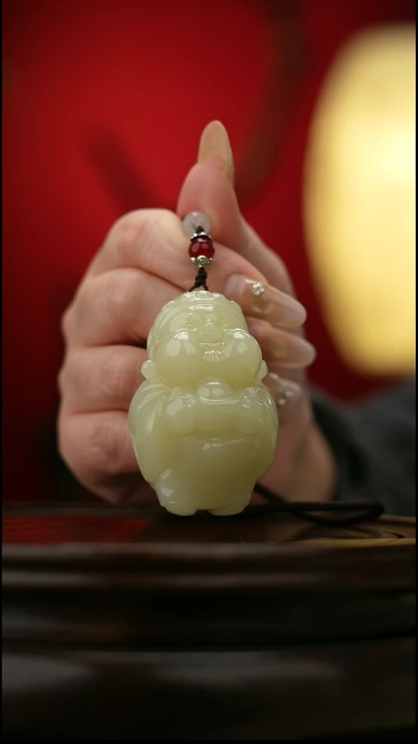 玉【财神】天然玉石手把件