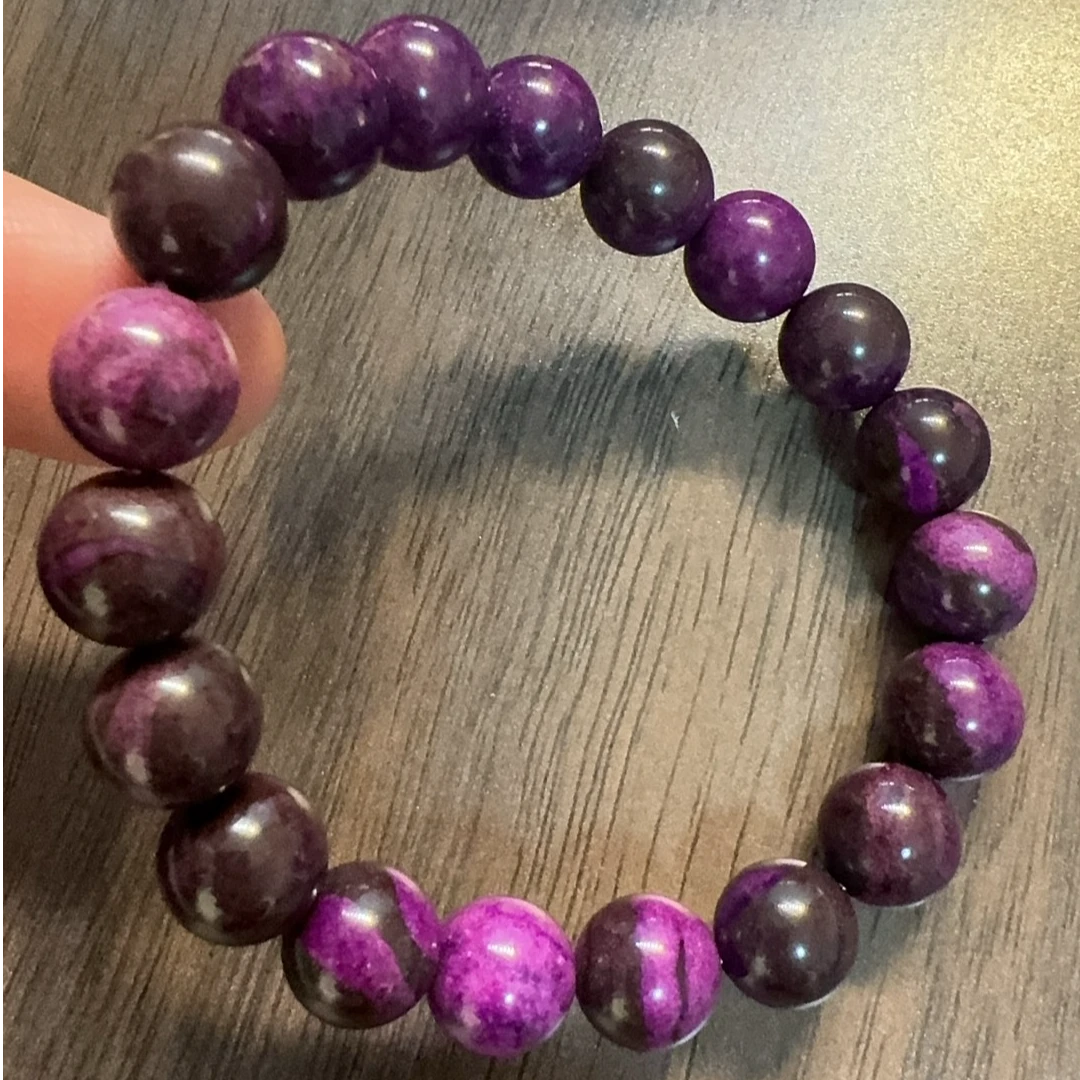 南非老料-带皮帝王紫手链经典百搭散珠DIY手串