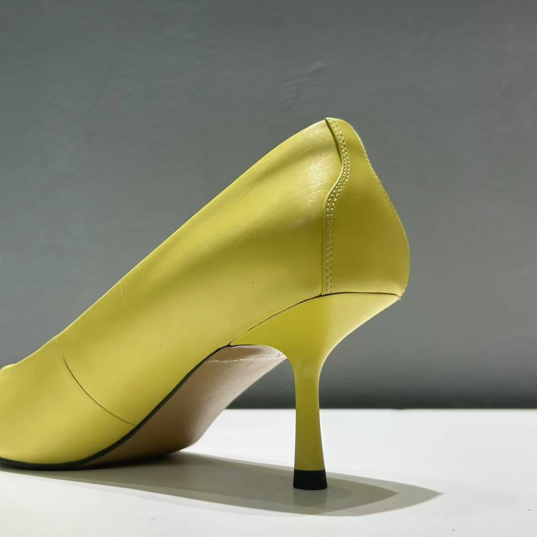 Fashion增高法式尖头春季法式细高跟鞋春单鞋手工单鞋Sonnetea