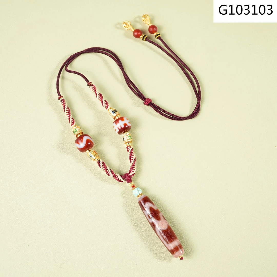 【老掌柜】cai老爷玛瑙项链 G103103