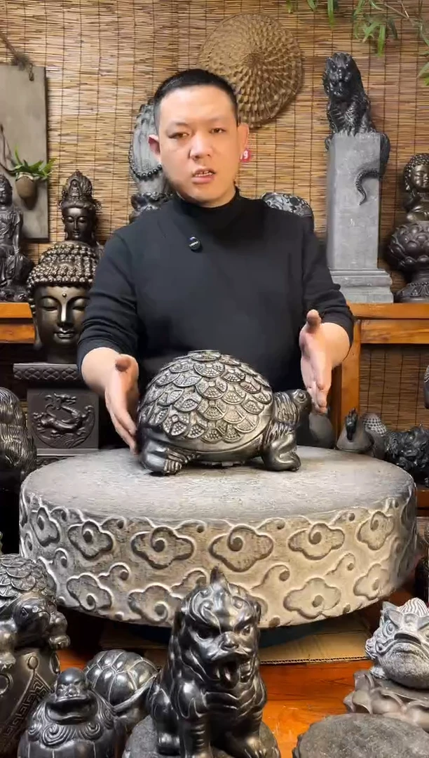 石材30金钱龟天然青石雕刻
