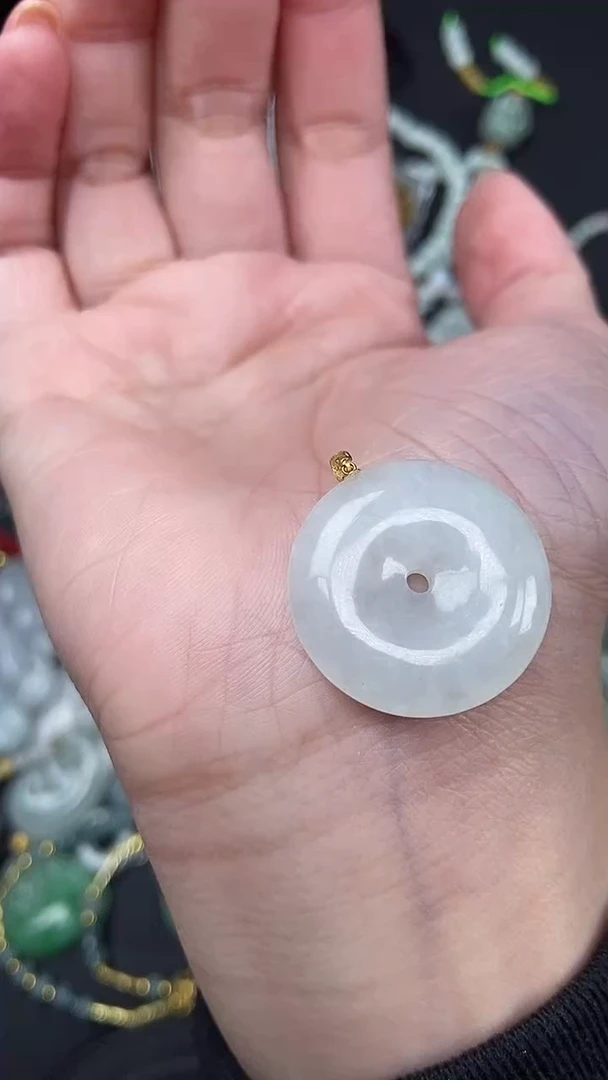 【闪购商品】翡翠颈饰未镶嵌天然A货翡翠-平安扣吊坠