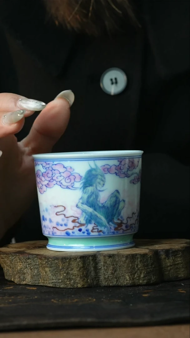 【闪购商品】杯景德镇陶瓷善听斗彩