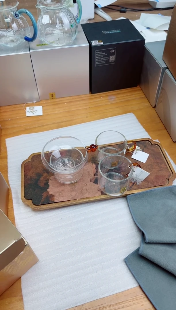 禾器金标奉珠茶漏琥珀+禾器对杯琥珀