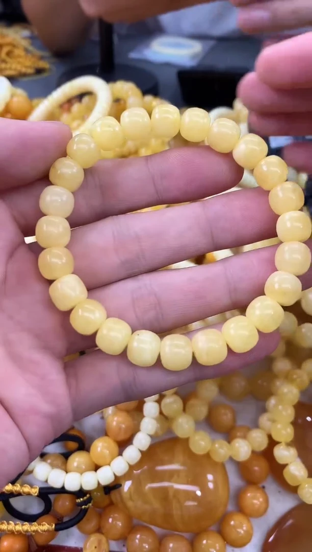 未镶嵌蜜蜡裸石手串