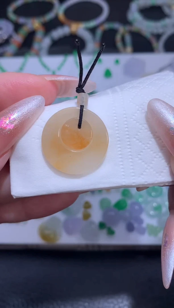 未镶嵌定制翡翠子母扣