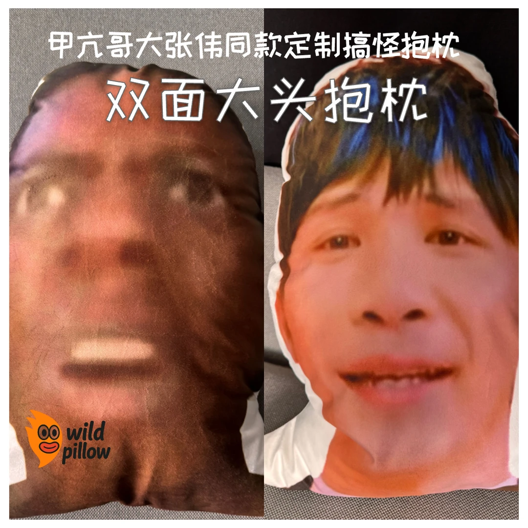 定制双面大头抱枕甲亢哥大张伟直播speed惊喜恶搞礼物靠垫
