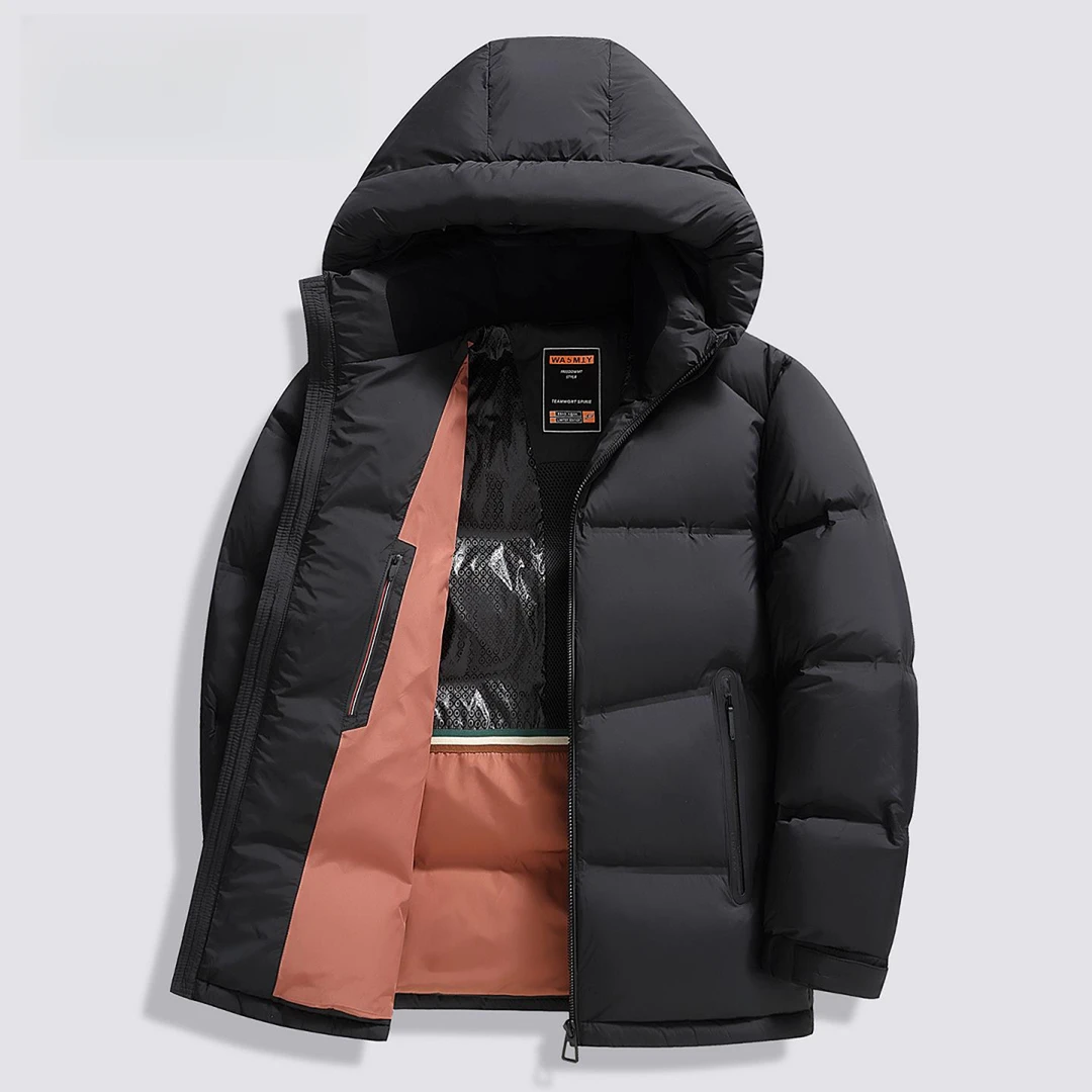 2025冬季新款男士潮流时尚加厚羽绒服男休闲短款填充鸭绒防寒外套