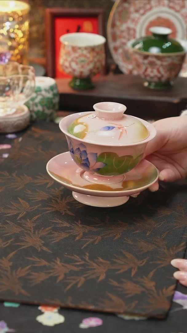 杯景德镇陶瓷杯碗柴烧多人