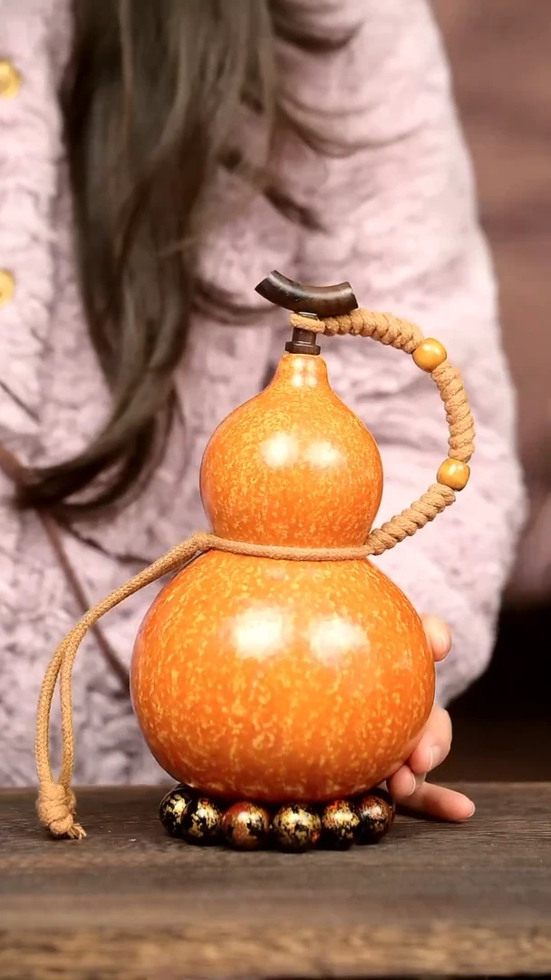 442号中药煮色  600ml左右 大漆葫芦水壶/酒壶 一物一拍