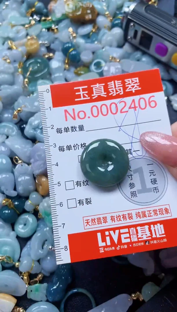 翡翠未镶嵌吊坠(不含链)2406