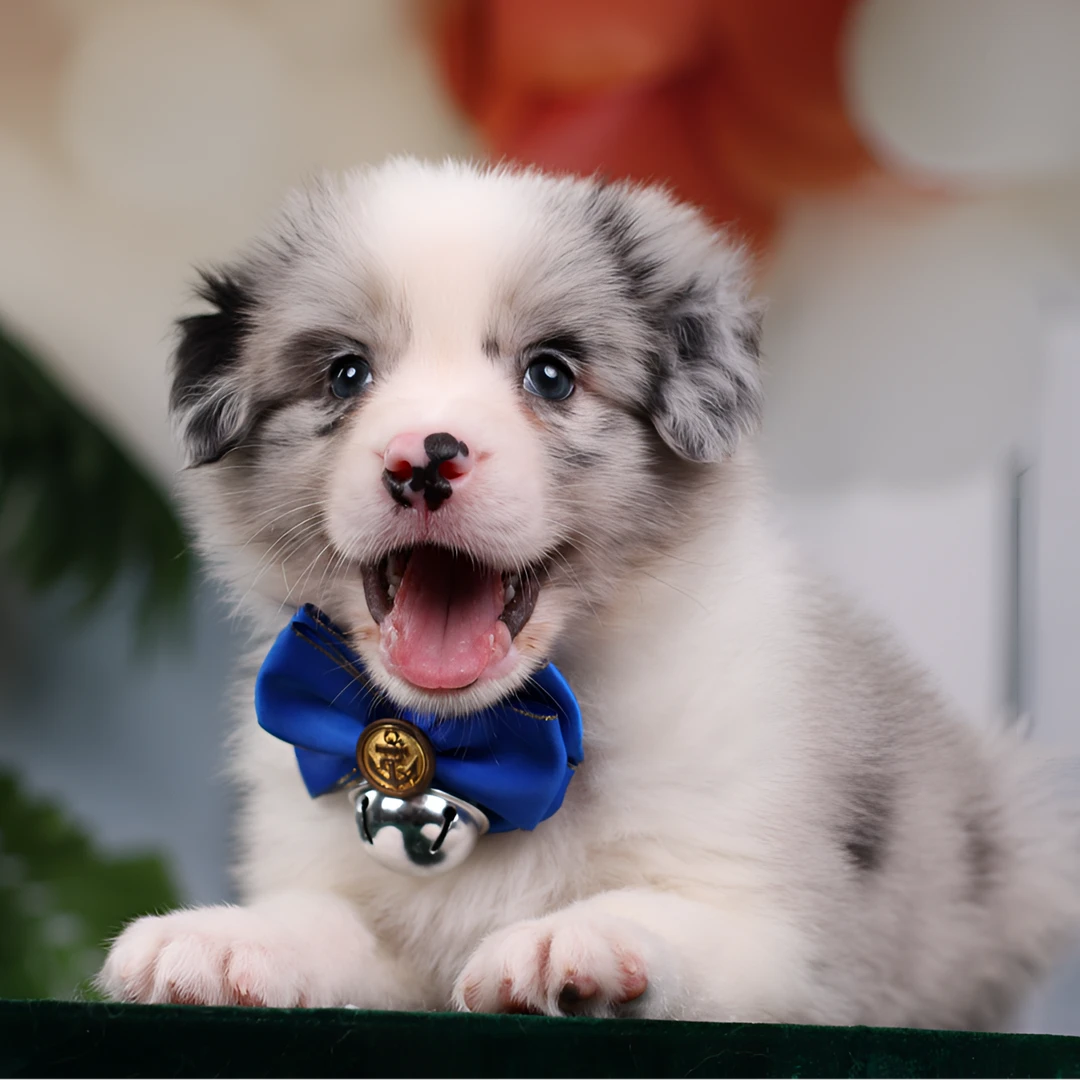 瓢总宠物山鸟宝哥聊边牧宠物级蓝陨石弟弟活体宠物小狗