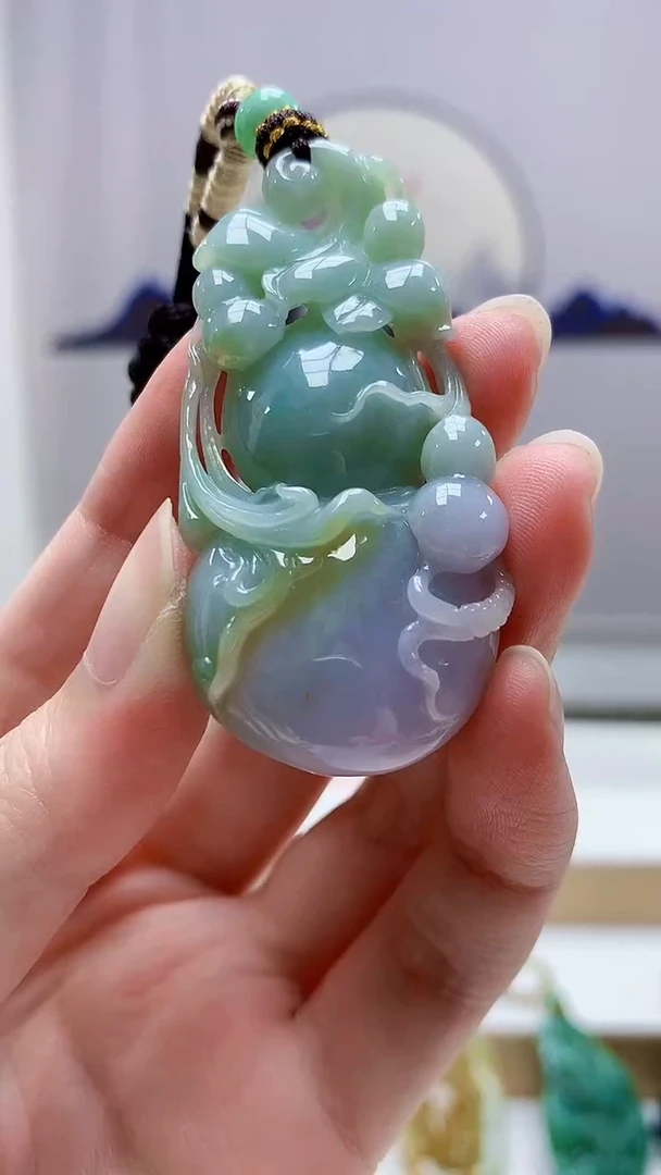 未镶嵌定制翡翠4898zm-毛货挂件葫芦125