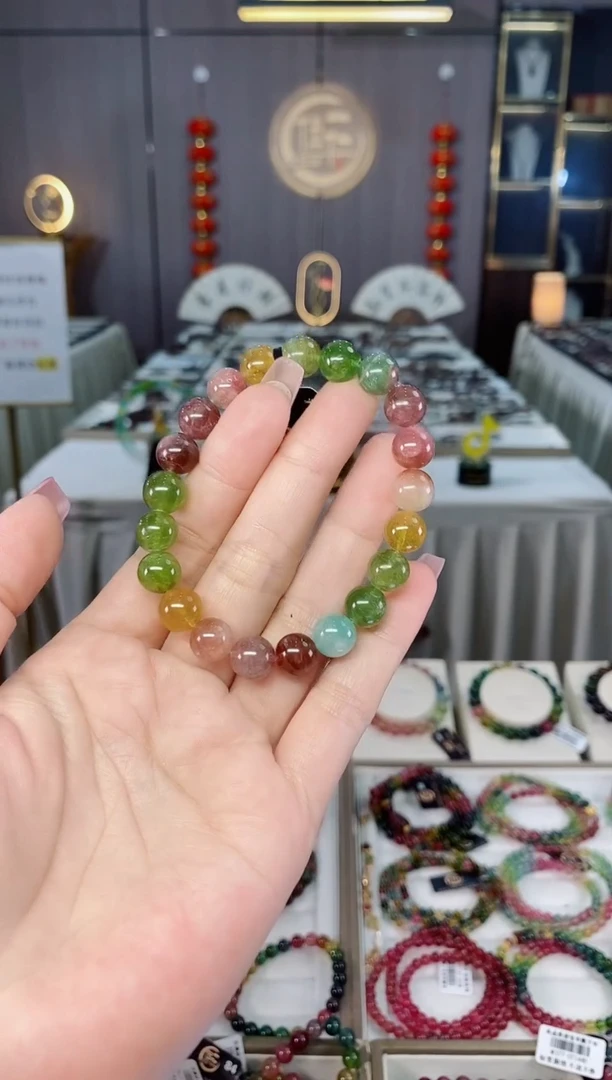 未镶嵌老矿碧玺单圈手串6mm+碧玺hon多样性发货一条