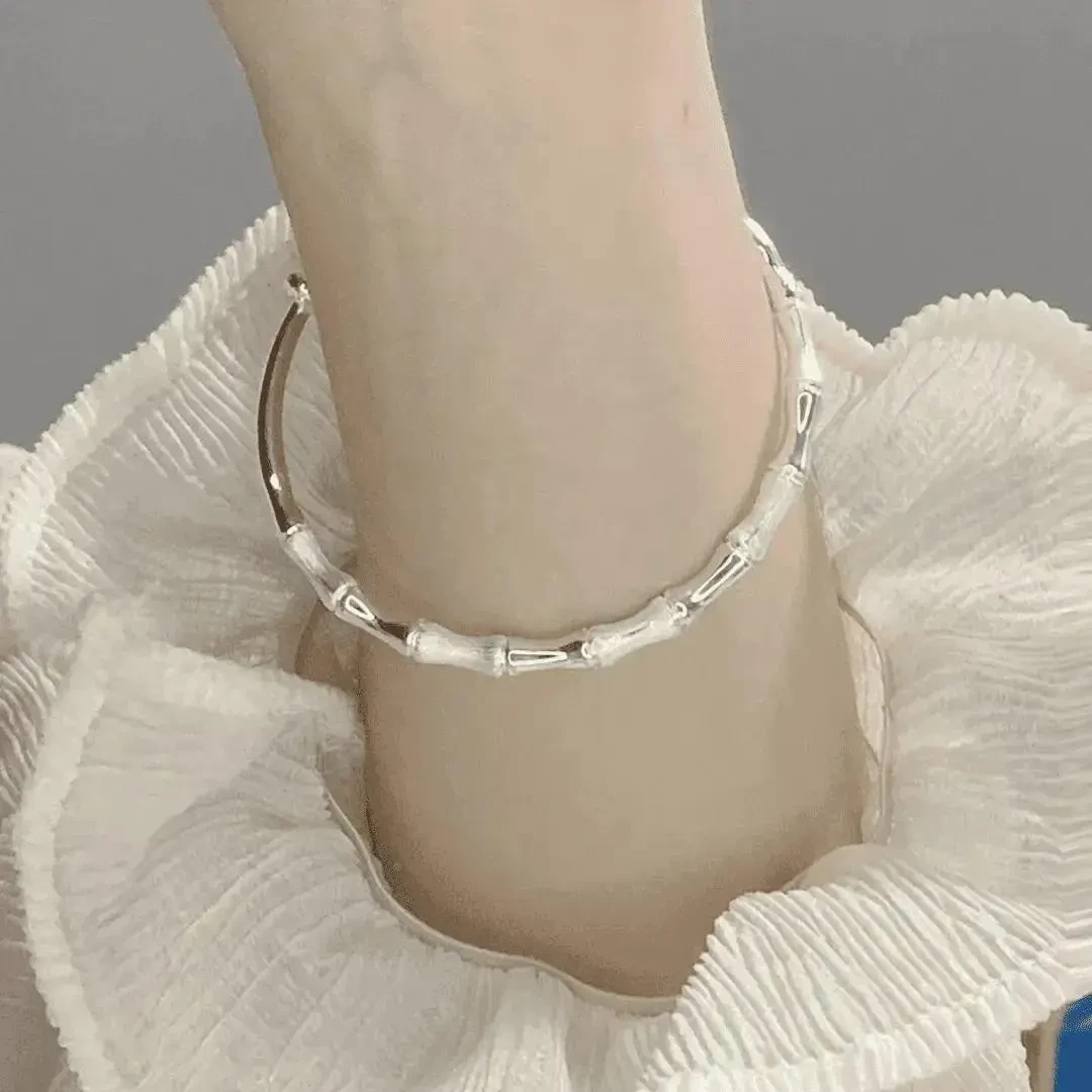 999银竹节手镯女23g竹报平安足手环