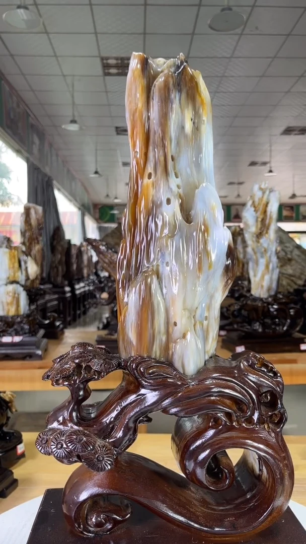 未镶嵌珠宝奇石硅化玉1180