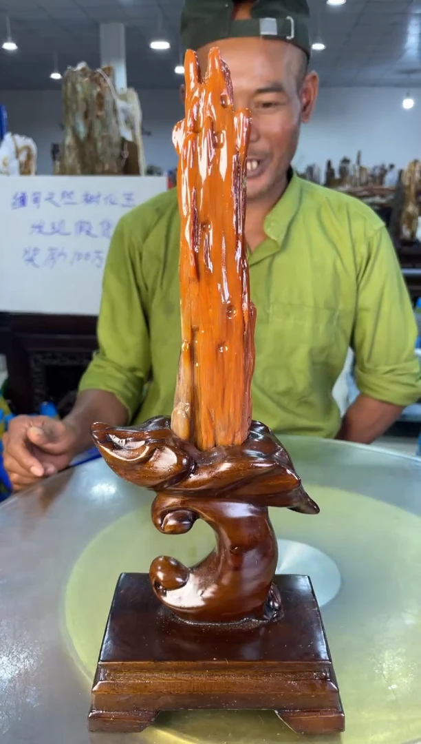 未镶嵌摆件硅化玉48