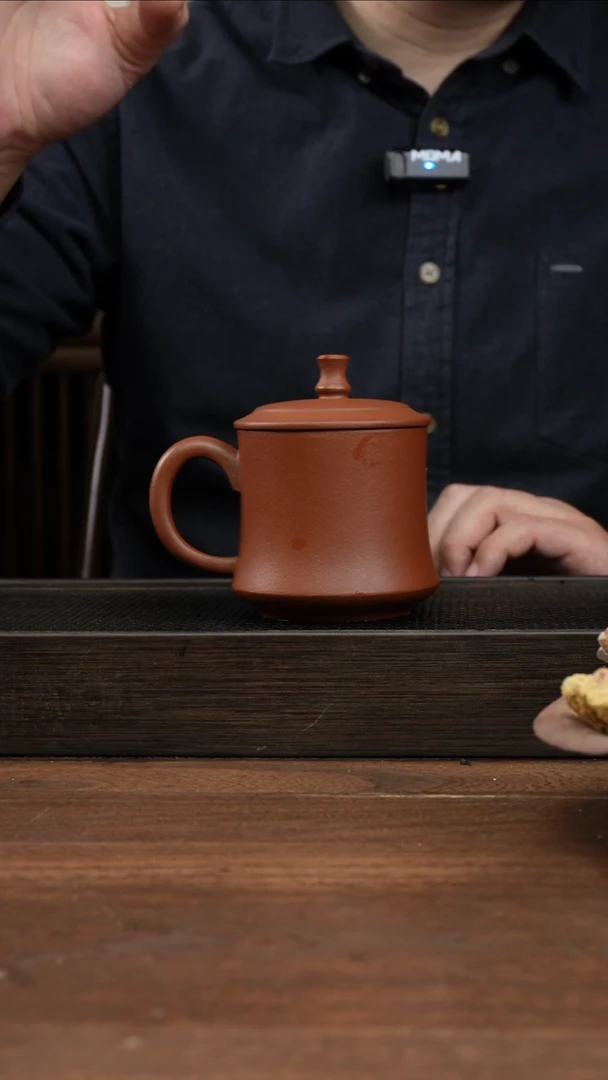 茶杯紫砂红清水盖杯     280CC