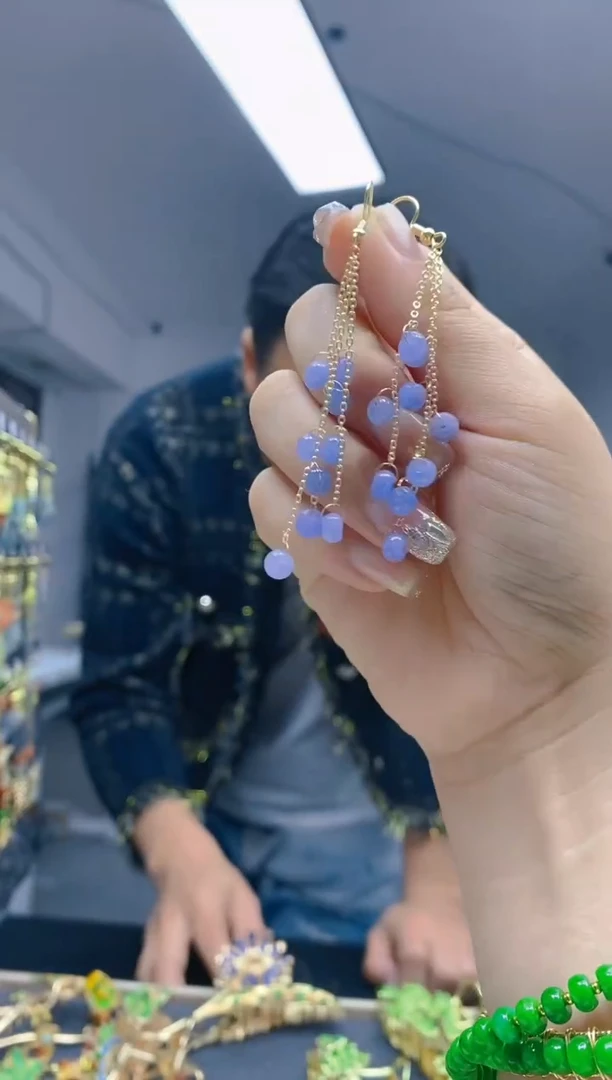 【闪购商品】翡翠耳饰合金358翡翠耳钩