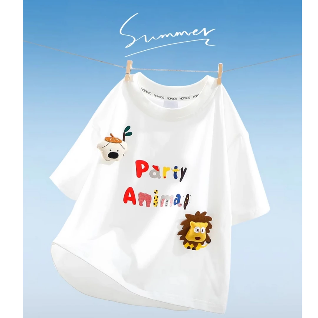 MOMOCO/玛米玛卡男童公仔短袖T恤2025夏季新款中大童77220235008