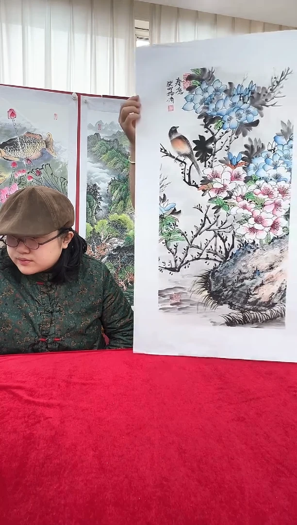 国画梅清老师2平尺花鸟作品