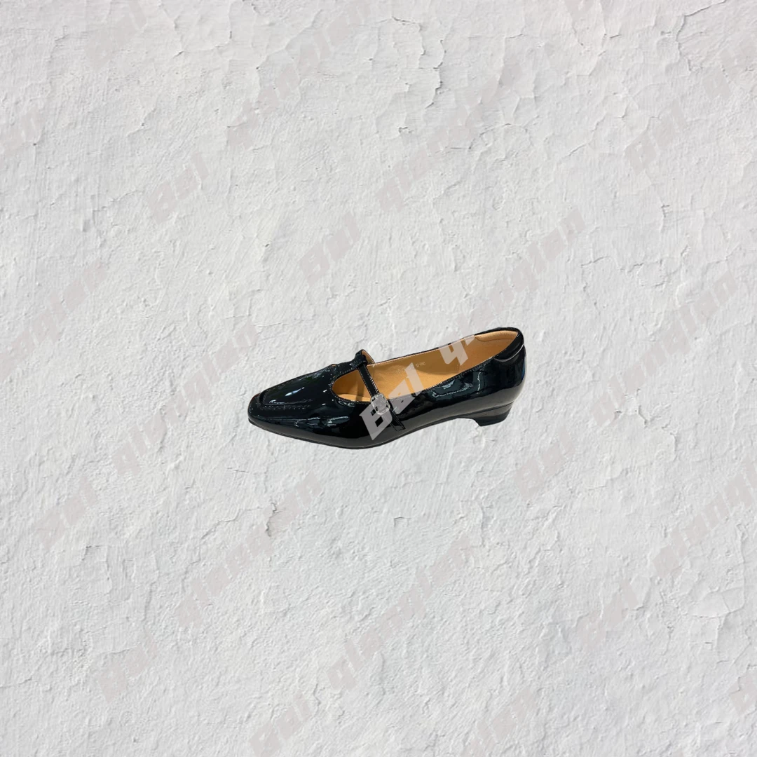 58912 性感复古方头通勤玛丽珍女鞋 潮流新款T字带防滑底女鞋