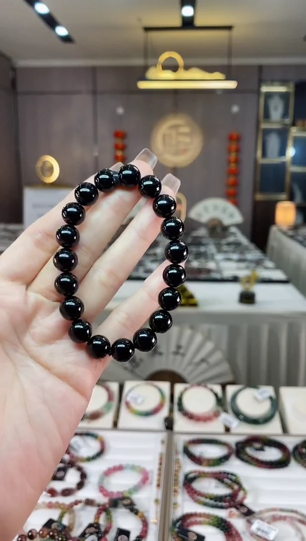 【闪购商品】碧玺单圈手串10mm+未镶嵌一物一证dan