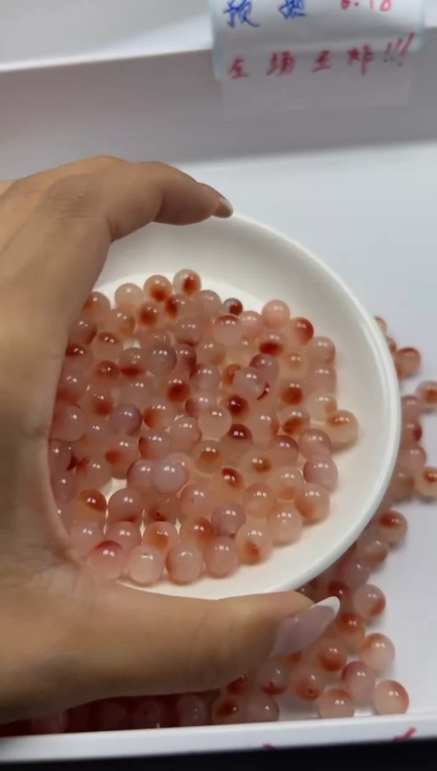 南红玛瑙未镶嵌颈饰w2852南红冰飘花8mm*30颗