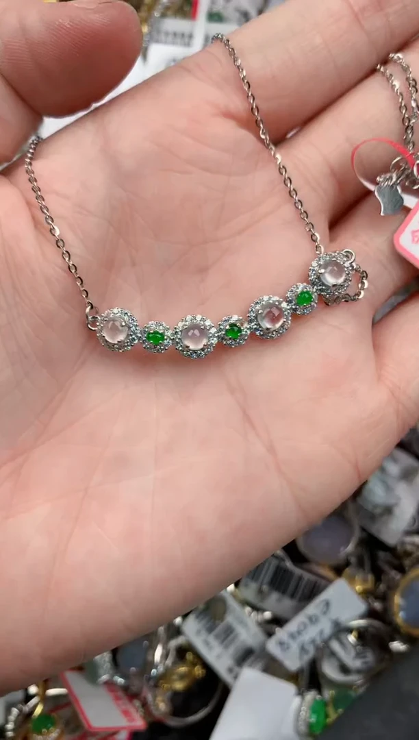 银S925镶嵌戒指翡翠777           10