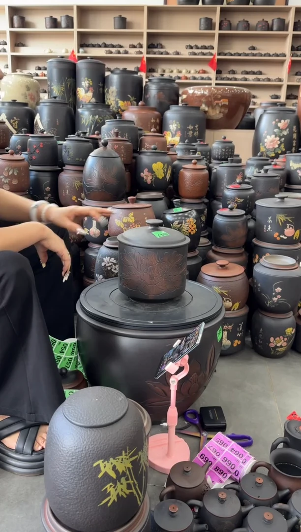 瑕疵  线雕荷花   小八饼  047