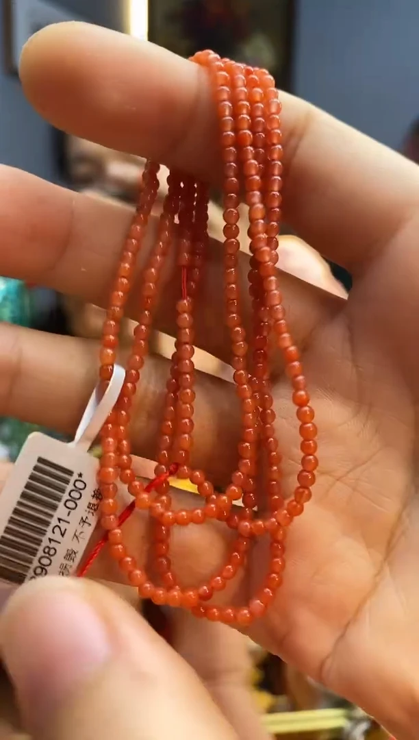 南红玛瑙未镶嵌颈饰项链