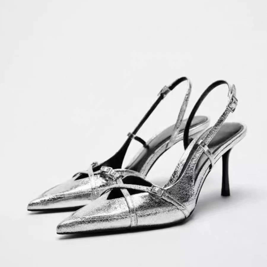 6082-1秋冬新款女鞋高跟鞋女尖头包头细跟单鞋