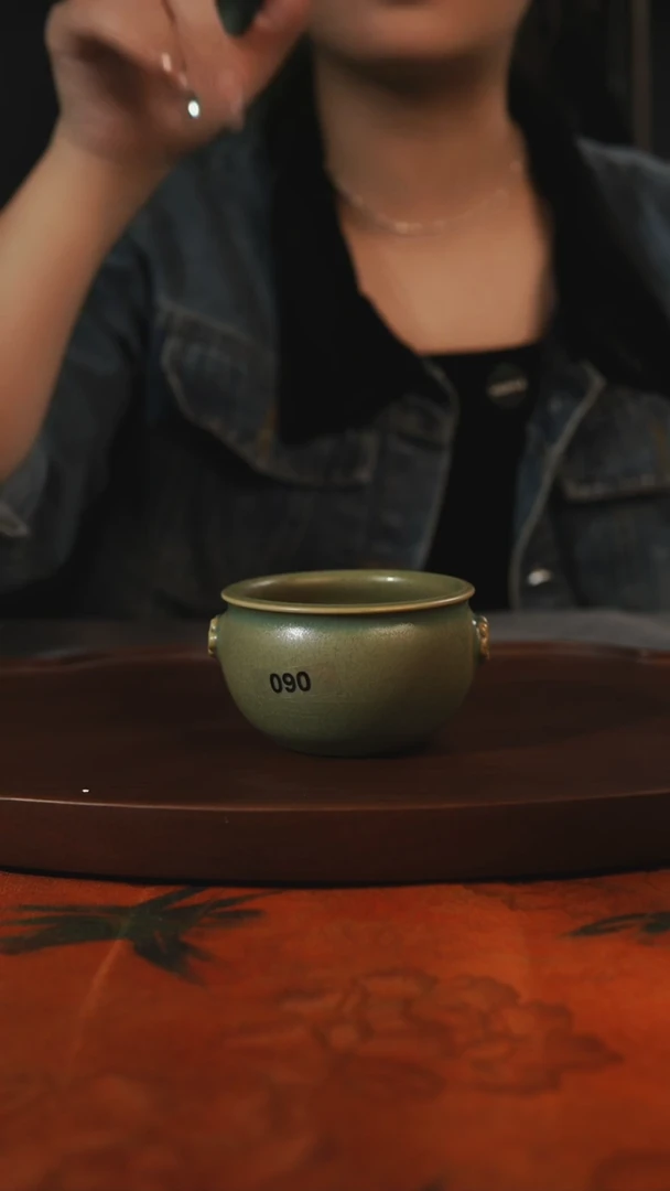 杯子柴烧090 汝州原产地原矿仿古老釉